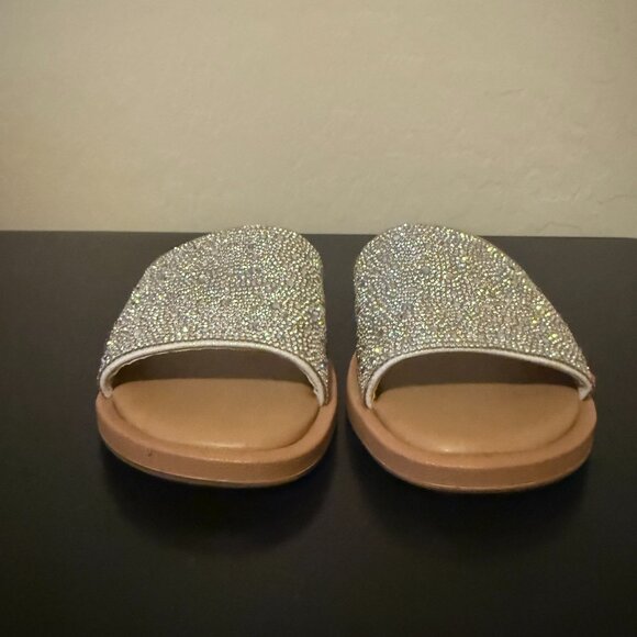 Steve Madden Sienna Rhinestone Sandal - Silver Metallic - Picture 4 of 4